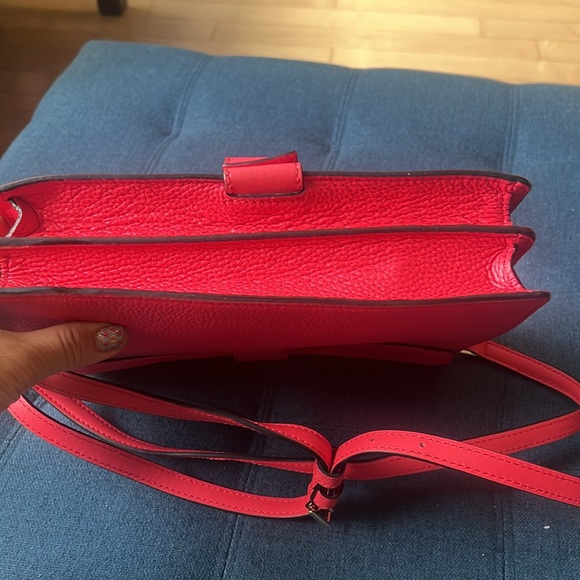NEW KATE SPADE PARCHMENT DRIVE Josephine Red Pink Crossbody Purse Geranium - Picture 5 of 16